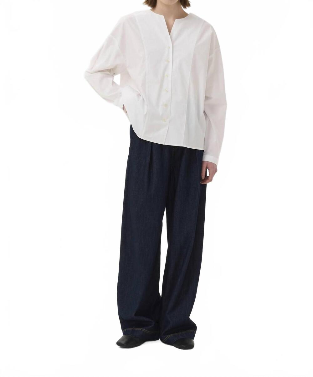 NEW INWEAR gloria long sleeve shirt in pure white